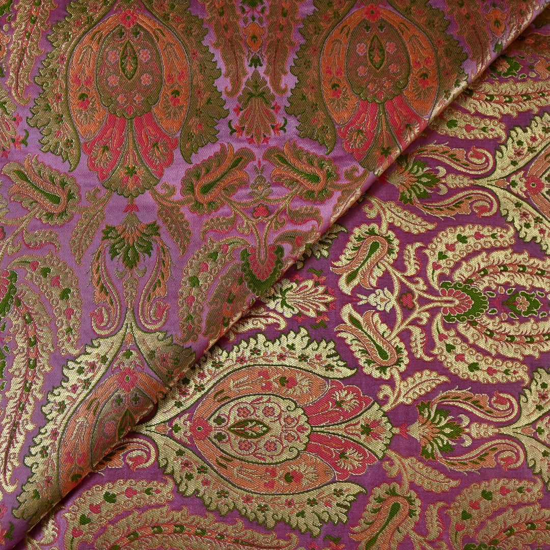 Satin Kimkhab Multi Brocade Fabrics