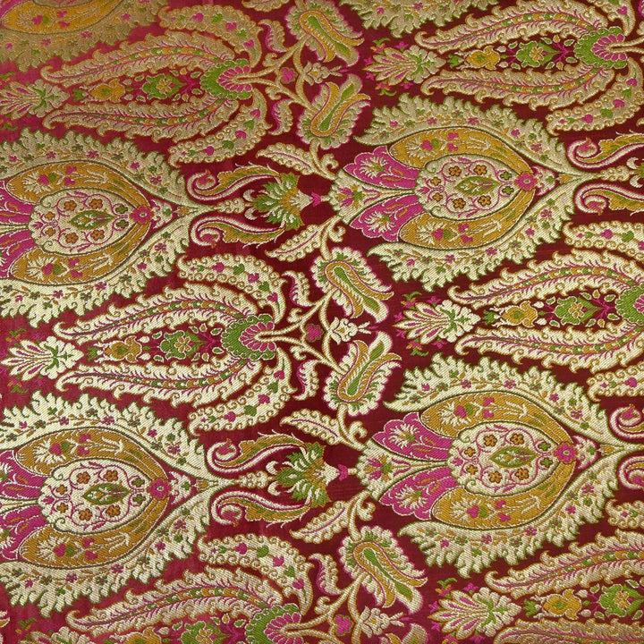 Satin Kimkhab Multi Brocade Fabrics