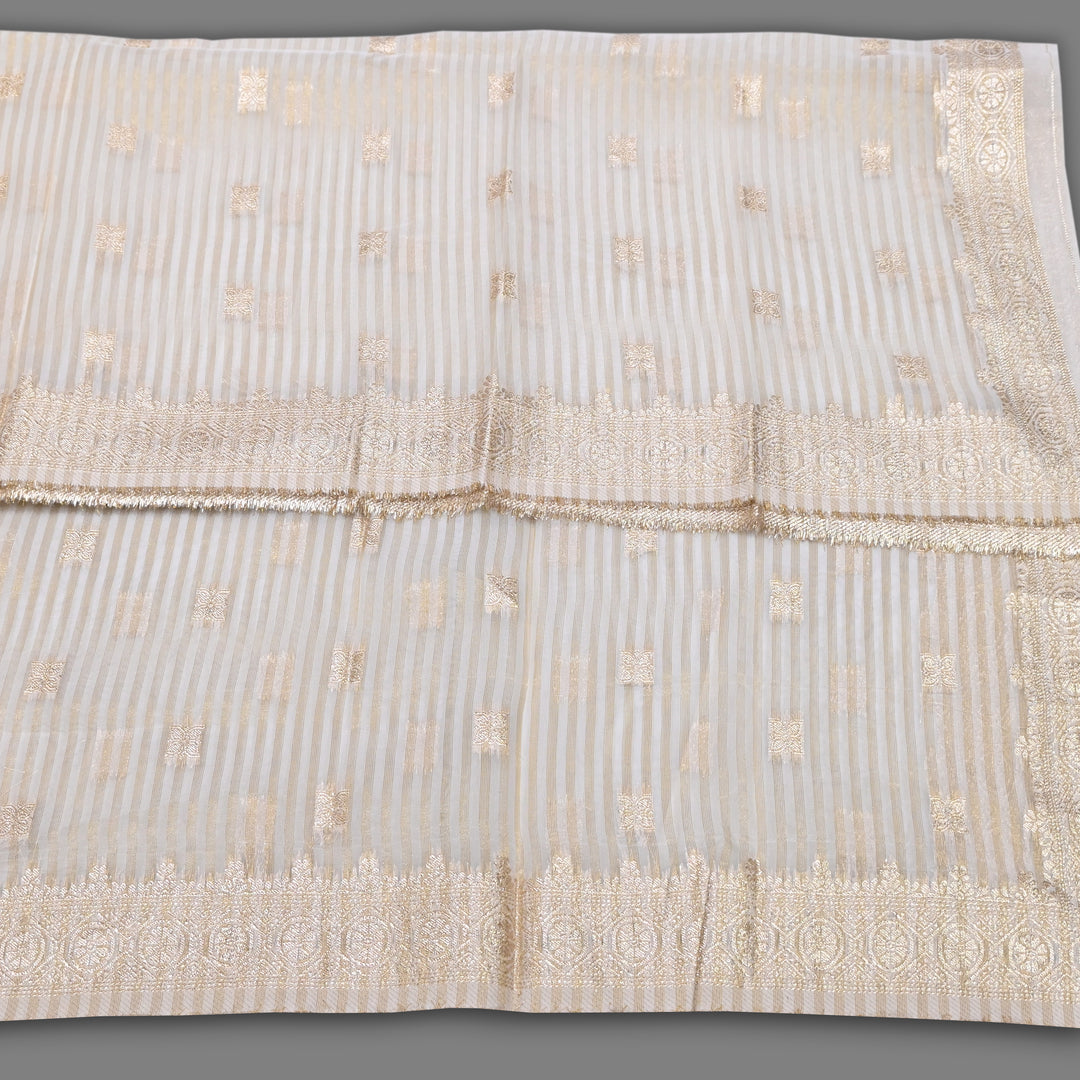 Elegant Organza Tissue Zari Jacquard Dupatta | Premium Designer Dupatta-JACQ395