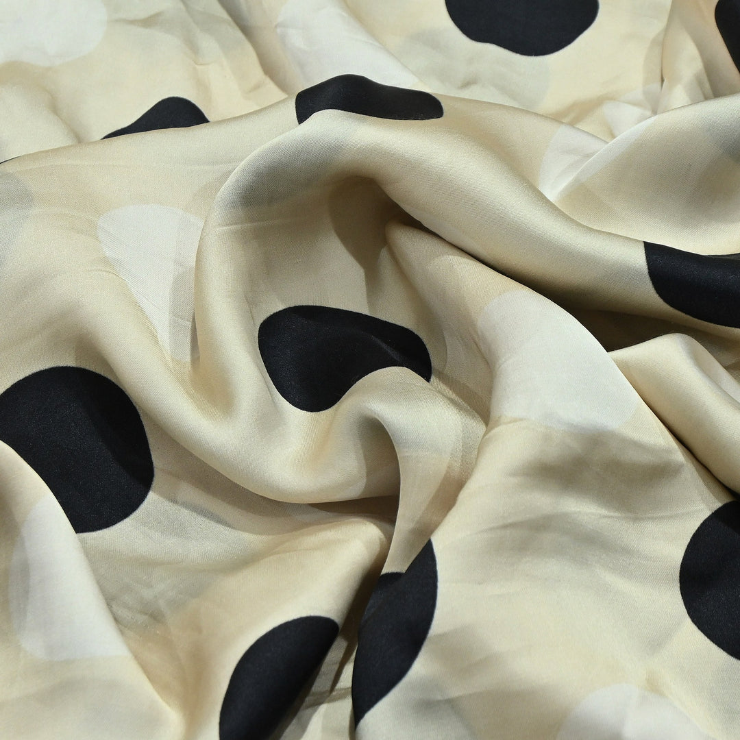 Elegant Modal Satin Digital Print Fabric 5 – Soft Luxury Designer Fabric - 001416-G6
