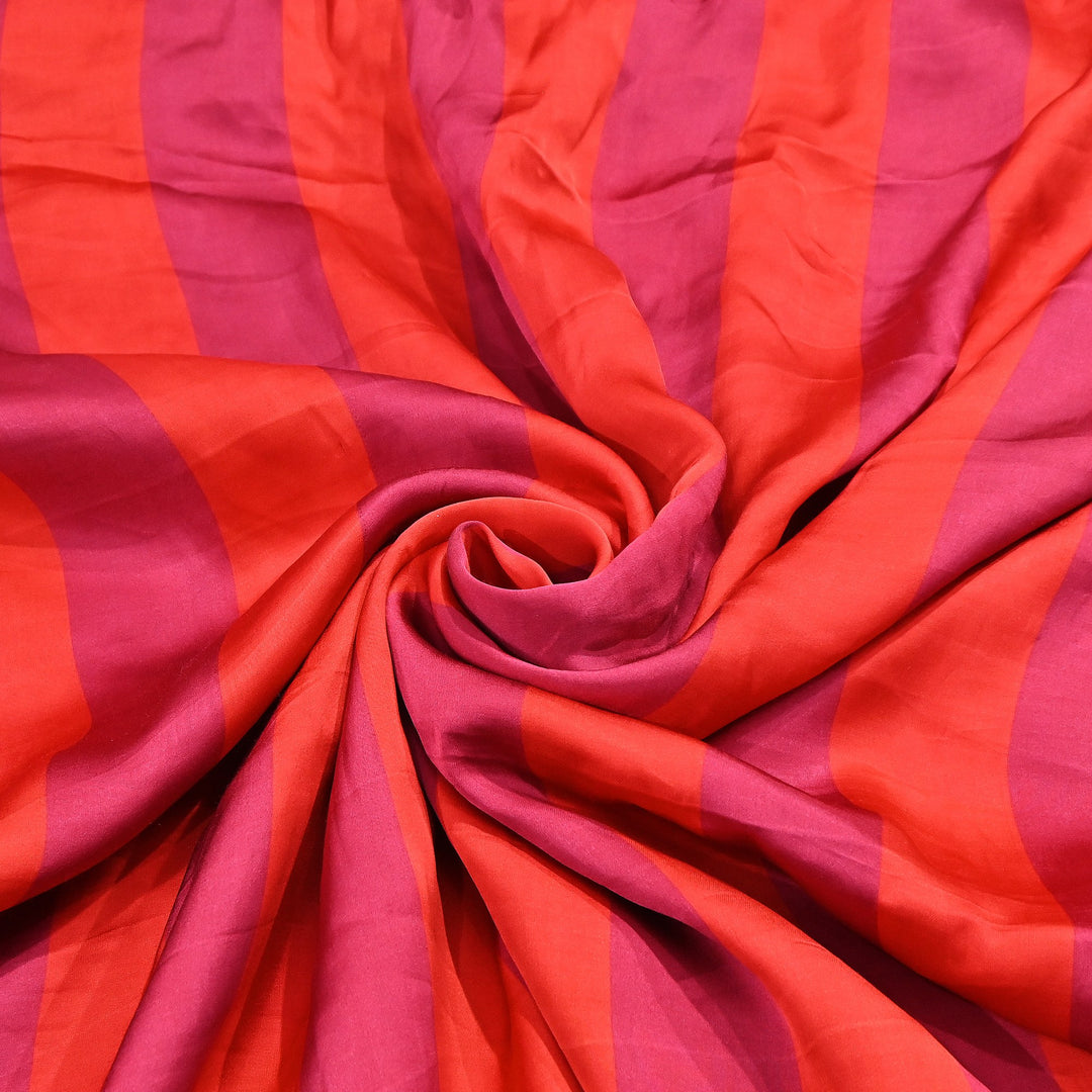 Elegant Modal Satin Digital Print Fabric 5 – Soft Luxury Designer Fabric - 001416-G5