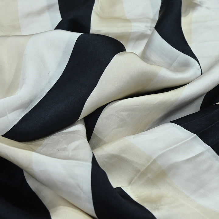 Elegant Modal Satin Digital Print Fabric 5 – Soft Luxury Designer Fabric - 001416-G7