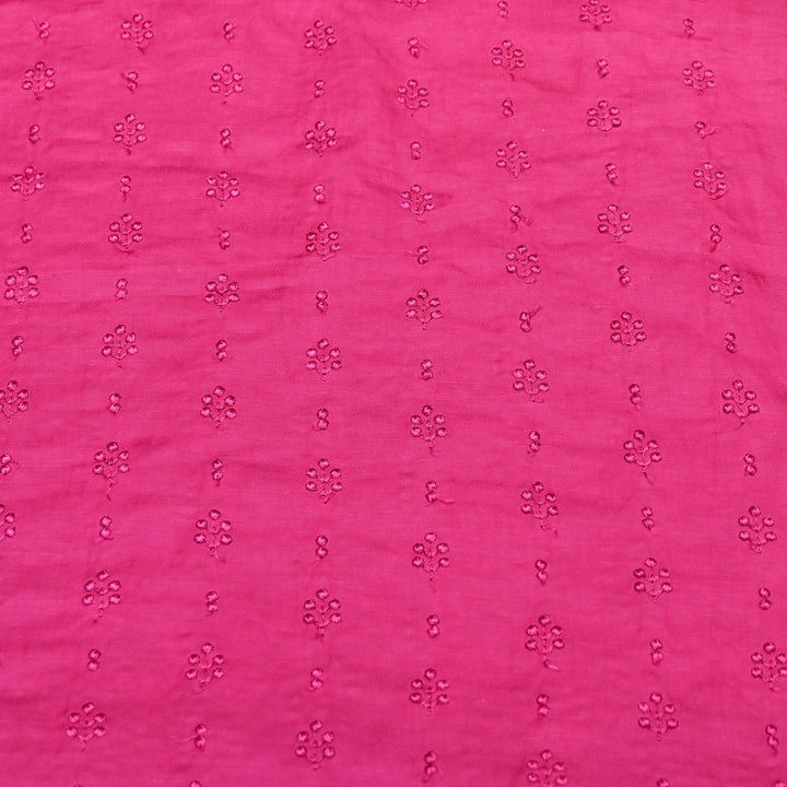 Linen Satin Thread Embroidery Fabric | Soft Designer Fabric- MF0739-1