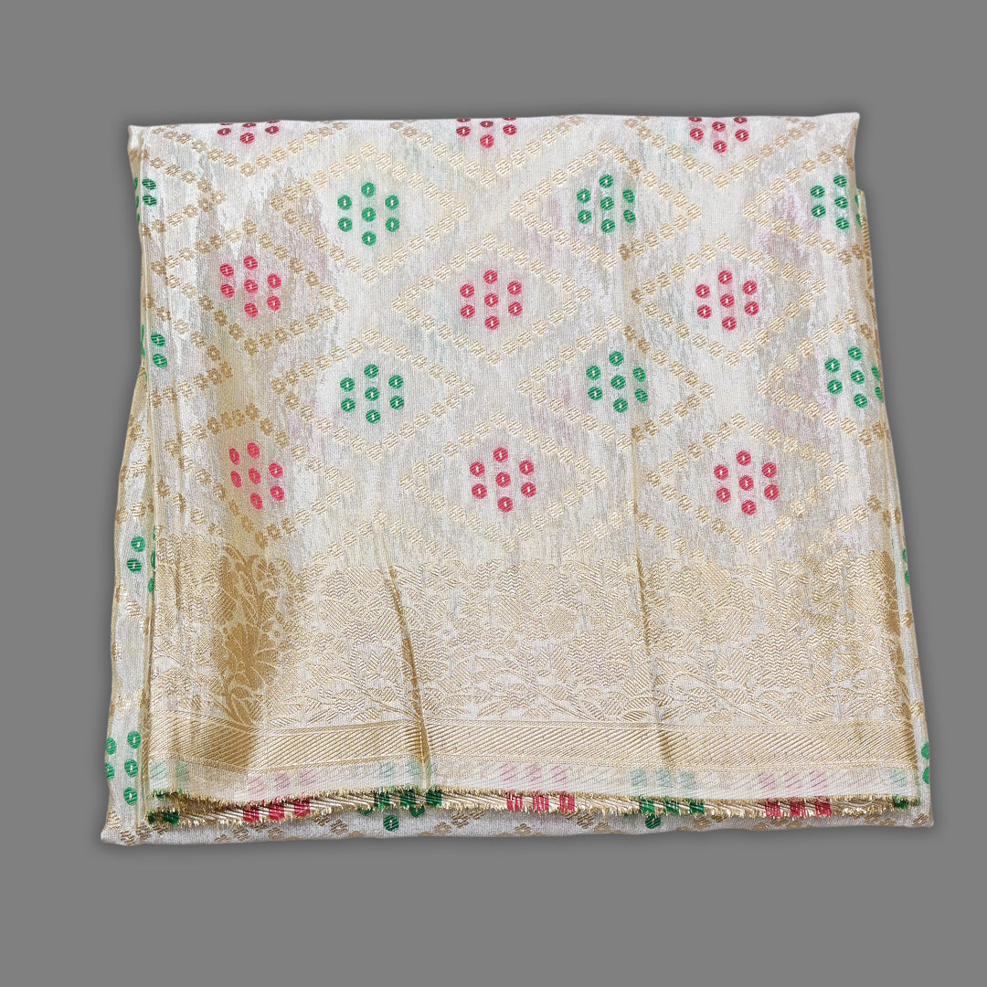 Dyble Tissue Meena Zari Dupatta | Premium Designer Ethnic Dupatta for Suits & Lehengas-EL0002