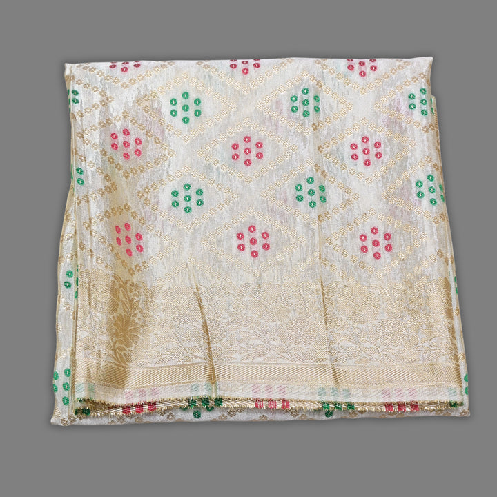 Dyble Tissue Meena Zari Dupatta | Premium Designer Ethnic Dupatta for Suits & Lehengas-EL0002