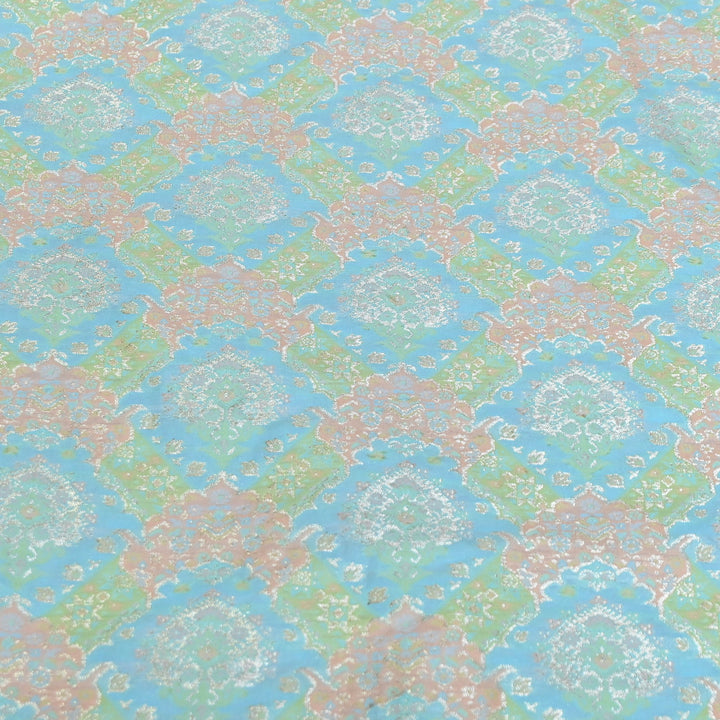 Banarasi Rangkat Zari Brocade Fabric|Traditional Woven Designer Banarasi Fabric| RAN365-A