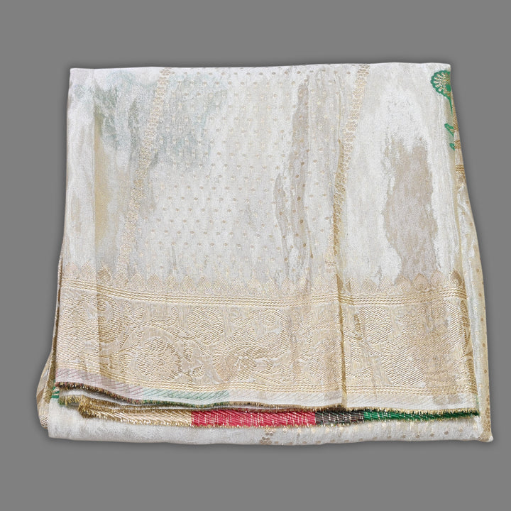 Dyble Tissue Meena Zari Dupatta | Premium Designer Ethnic Dupatta for Suits & Lehengas-EL0005