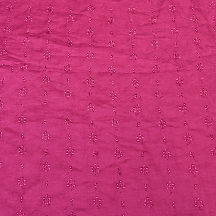 Linen Satin Thread Embroidery Fabric | Soft Designer Fabric- MF0739-3