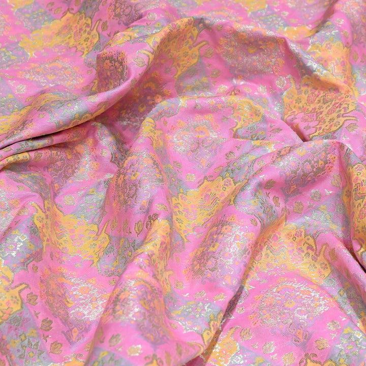 Banarasi Rangkat Zari Brocade Fabric|Traditional Woven Designer Banarasi Fabric| RAN365-D