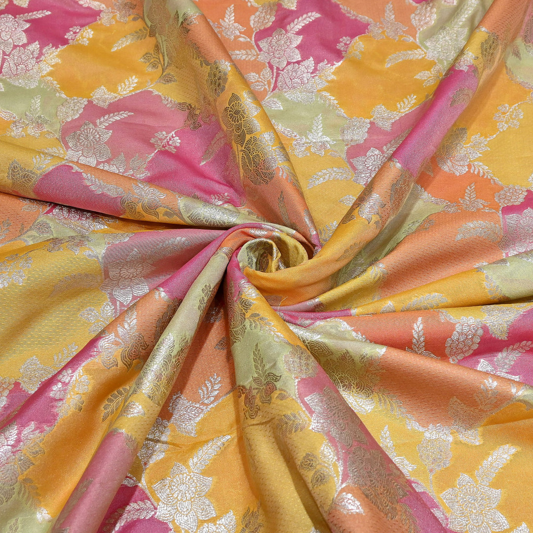 Mughal Rangkat Zari Brocade Fabric – Luxury Designer Brocade Fabric - SS0050-1