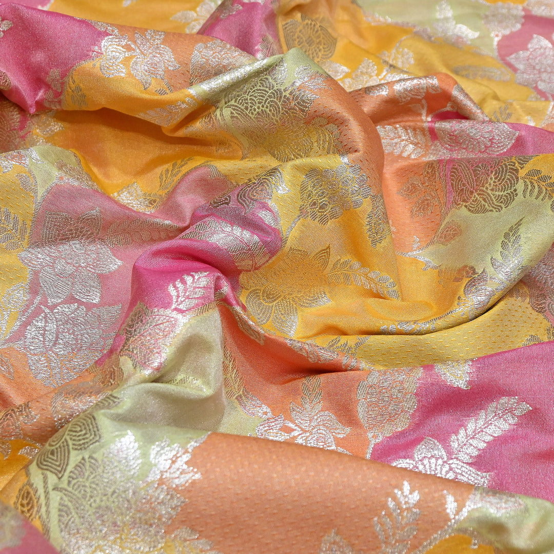 Mughal Rangkat Zari Brocade Fabric – Luxury Designer Brocade Fabric - SS0050-1