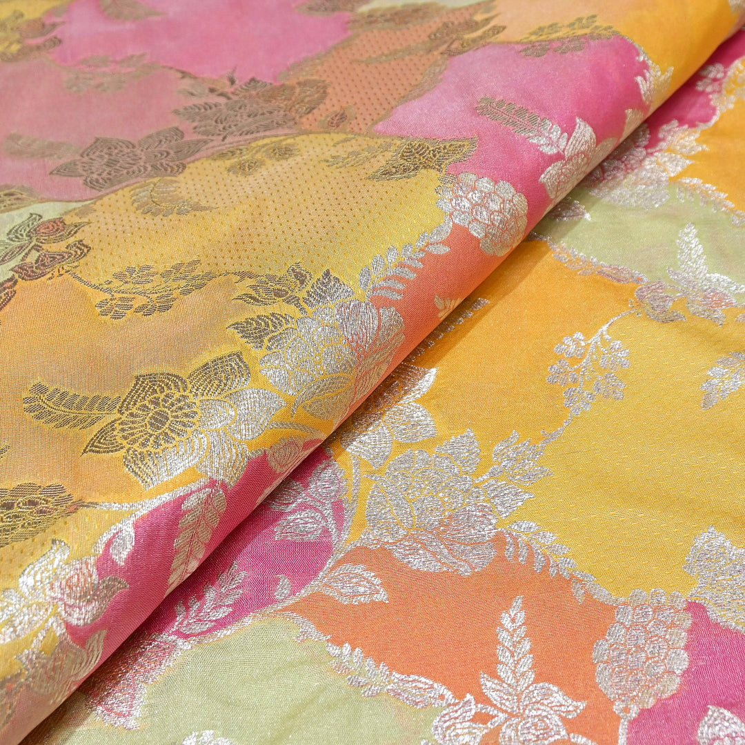 Mughal Rangkat Zari Brocade Fabric – Luxury Designer Brocade Fabric - SS0050-1