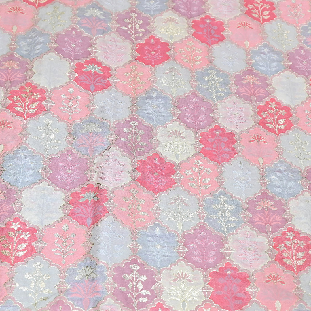 Mughal Rangkat Zari Brocade Fabric – Luxury Designer Brocade Fabric - SS0050-2