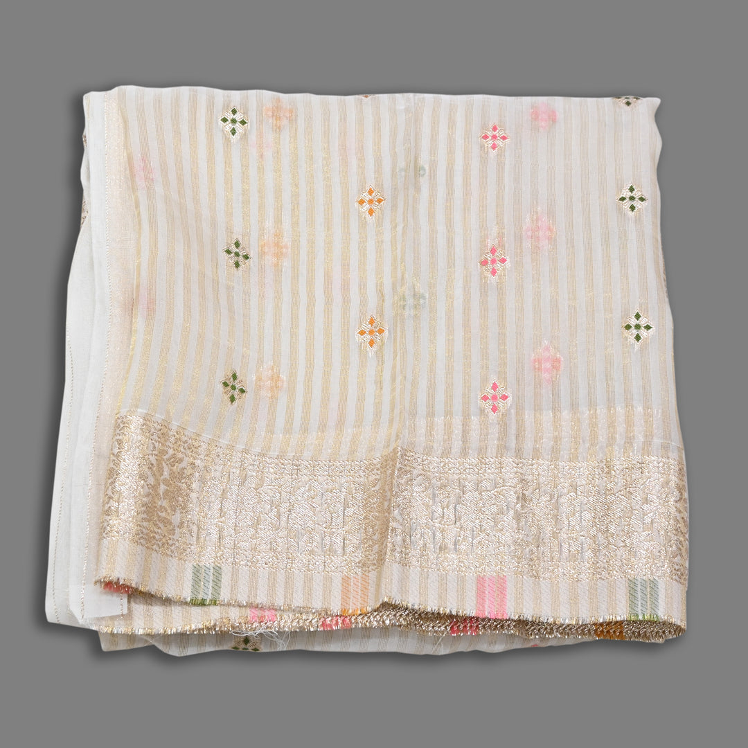 Elegant Organza Tissue Meena Zari Jacquard Dupatta | Premium Designer Dupatta-MEE425
