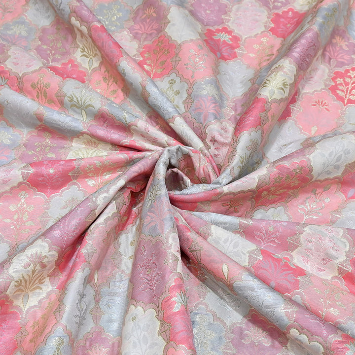 Mughal Rangkat Zari Brocade Fabric – Luxury Designer Brocade Fabric - SS0050-2