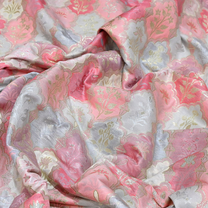 Mughal Rangkat Zari Brocade Fabric – Luxury Designer Brocade Fabric - SS0050-2