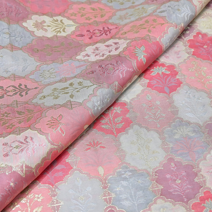 Mughal Rangkat Zari Brocade Fabric – Luxury Designer Brocade Fabric - SS0050-2