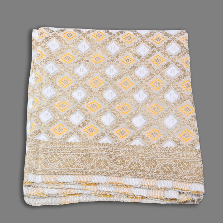 Georgette Self Bandhani Zari Dupatta | Designer Traditional Dupatta-NKF675