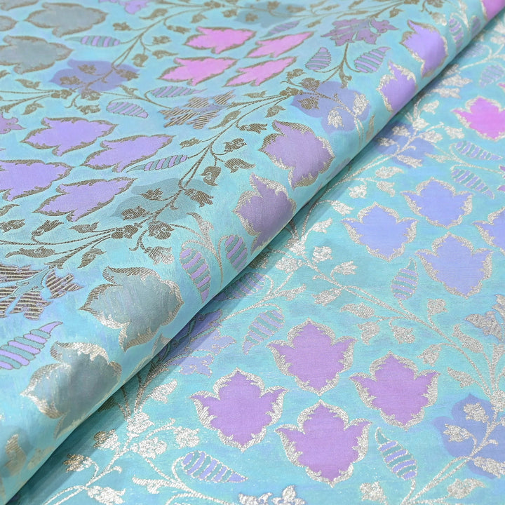 Mughal Rangkat Zari Brocade Fabric – Luxury Designer Brocade Fabric - SS0050-4