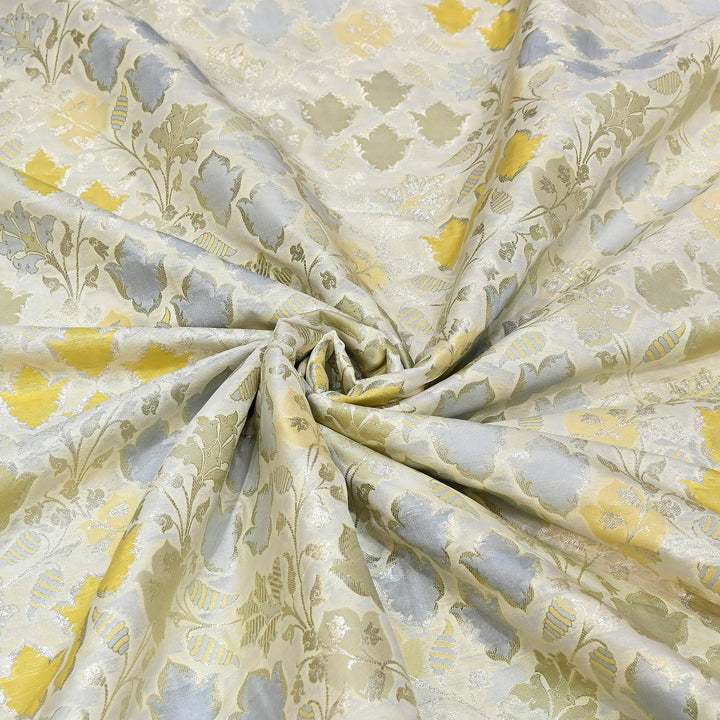 Mughal Rangkat Zari Brocade Fabric – Luxury Designer Brocade Fabric - SS0050-5