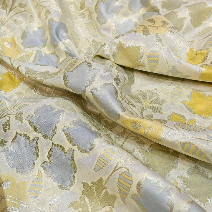 Mughal Rangkat Zari Brocade Fabric – Luxury Designer Brocade Fabric - SS0050-5