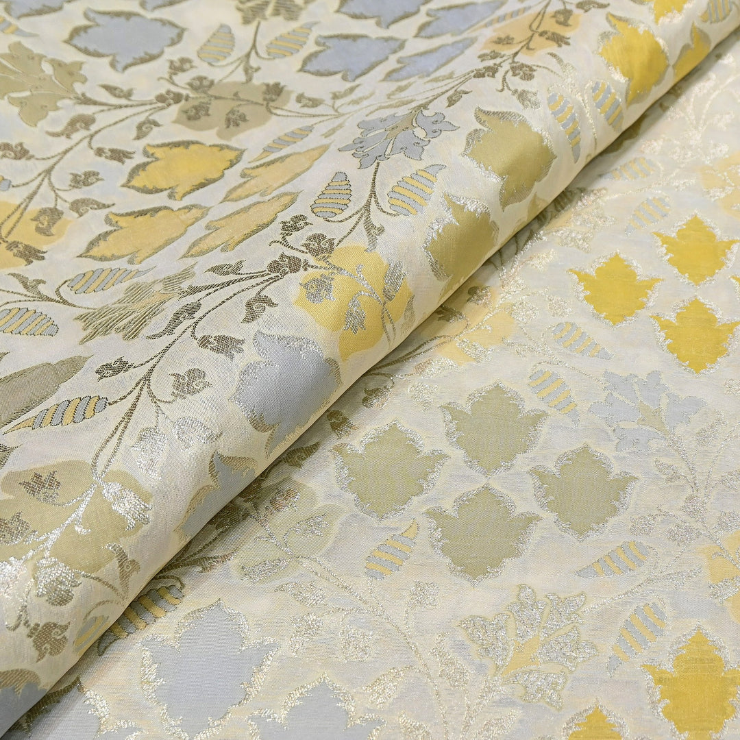Mughal Rangkat Zari Brocade Fabric – Luxury Designer Brocade Fabric - SS0050-5