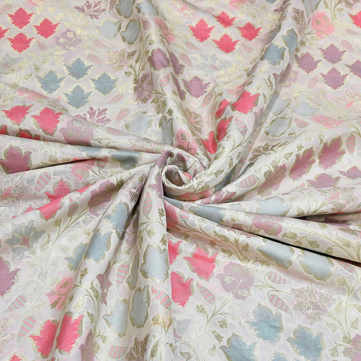 Mughal Rangkat Zari Brocade Fabric – Luxury Designer Brocade Fabric - SS0050-6