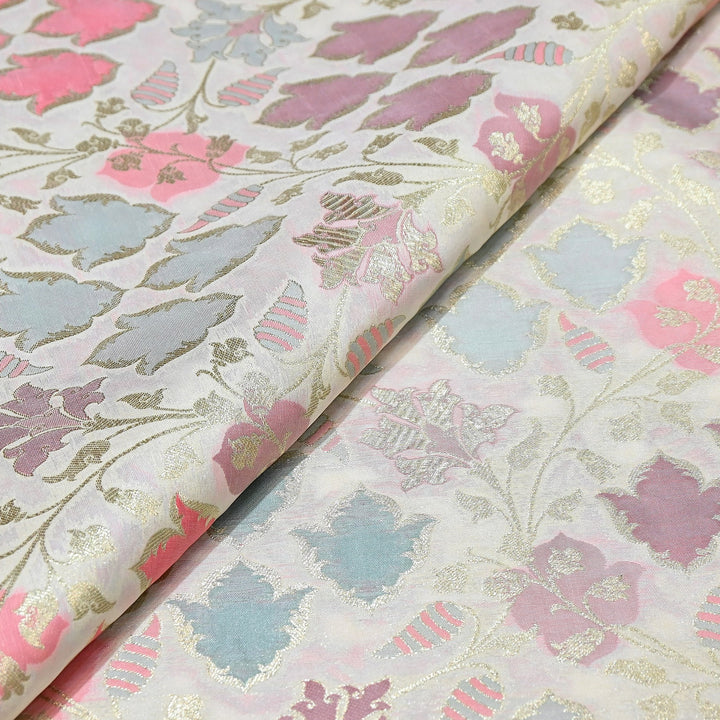 Mughal Rangkat Zari Brocade Fabric – Luxury Designer Brocade Fabric - SS0050-6