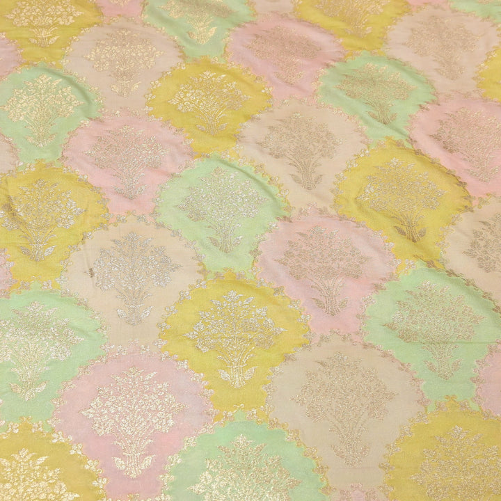 Mughal Rangkat Zari Brocade Fabric – Luxury Designer Brocade Fabric - SS0050-7