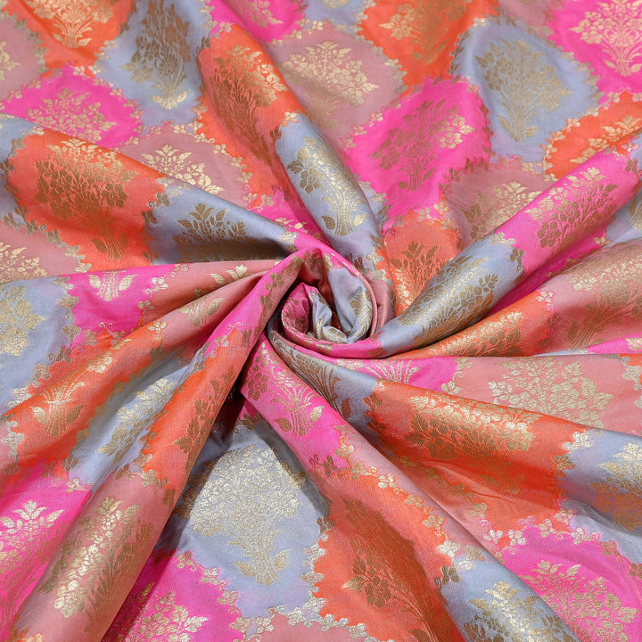Mughal Rangkat Zari Brocade Fabric – Luxury Designer Brocade Fabric - SS0050-8