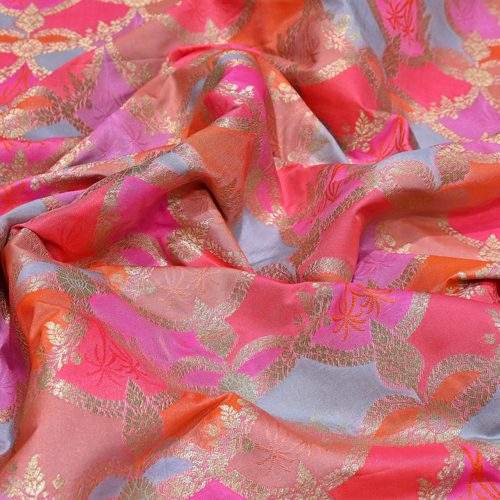 Mughal Rangkat Zari Brocade Fabric – Luxury Designer Brocade Fabric - SS0050-9
