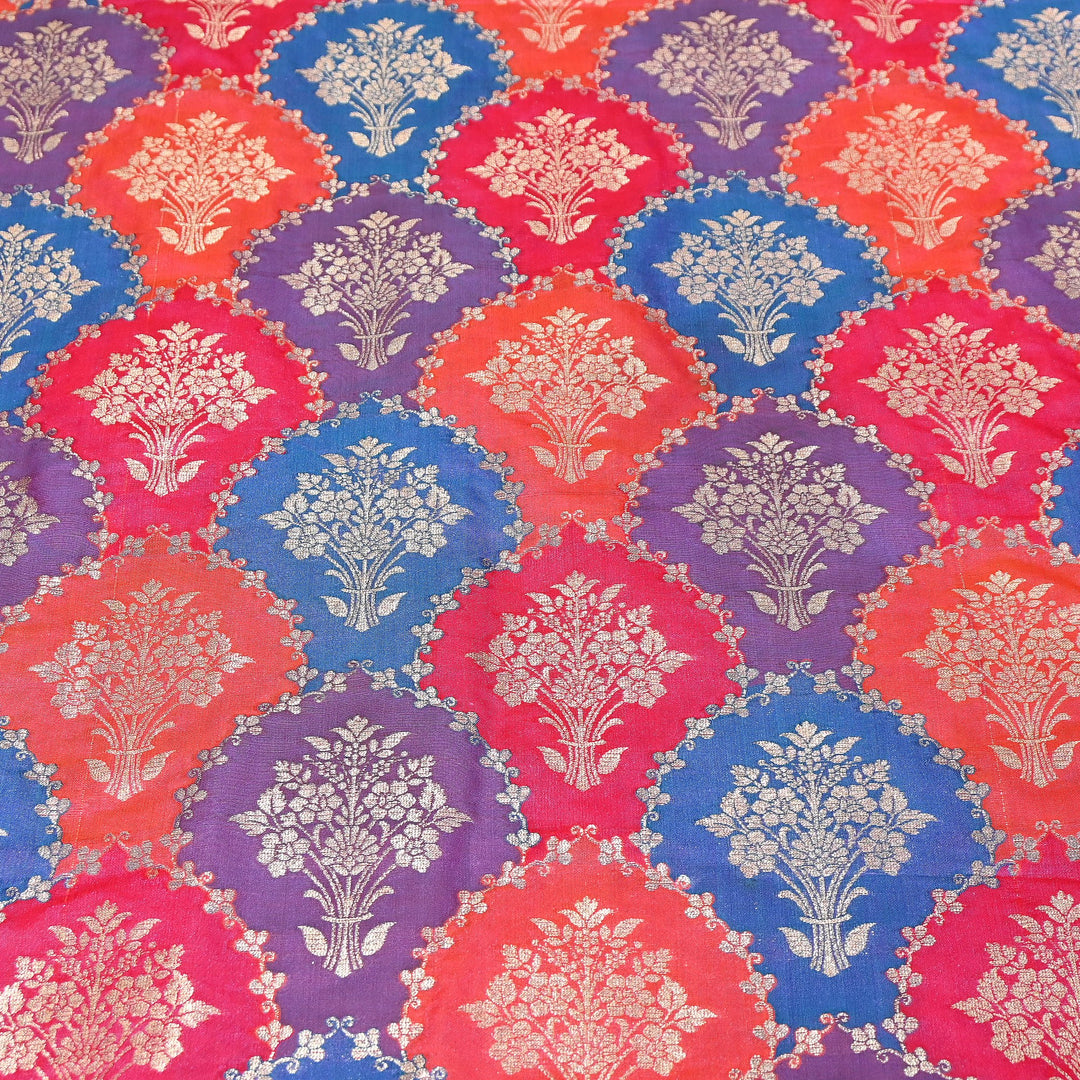 Mughal Rangkat Zari Brocade Fabric – Luxury Designer Brocade Fabric - SS0050-10