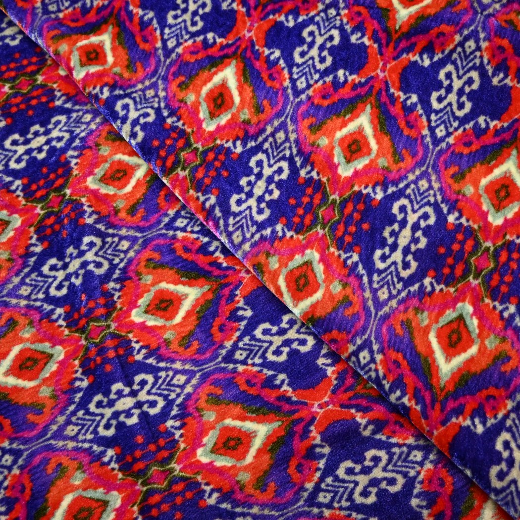 Pure Silk Velvet Digital Printed Fabrics