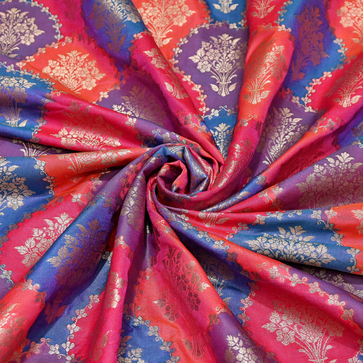 Mughal Rangkat Zari Brocade Fabric – Luxury Designer Brocade Fabric - SS0050-10
