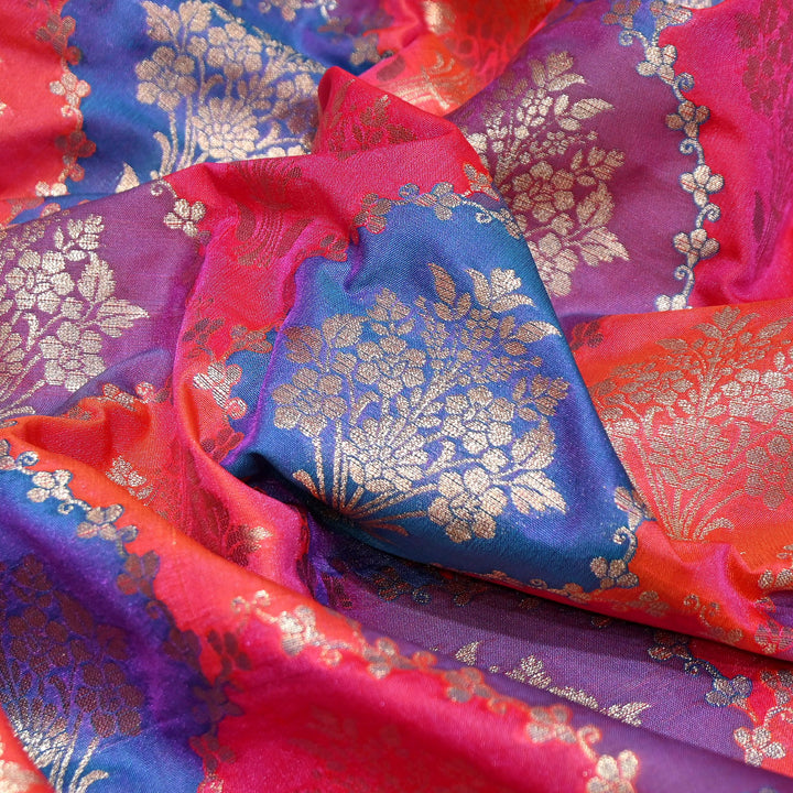 Mughal Rangkat Zari Brocade Fabric – Luxury Designer Brocade Fabric - SS0050-10