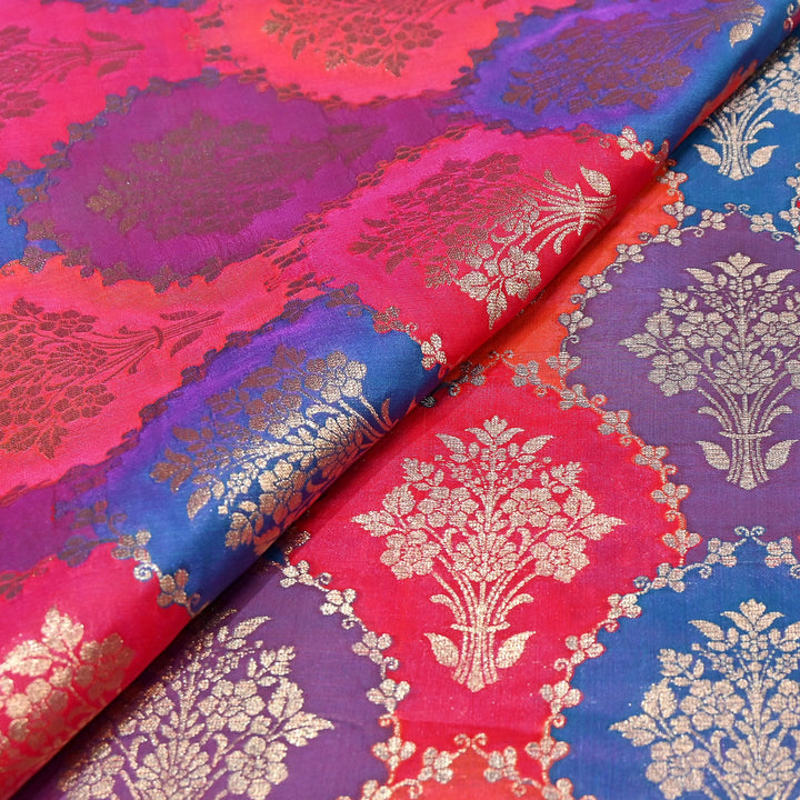 Mughal Rangkat Zari Brocade Fabric – Luxury Designer Brocade Fabric - SS0050-10