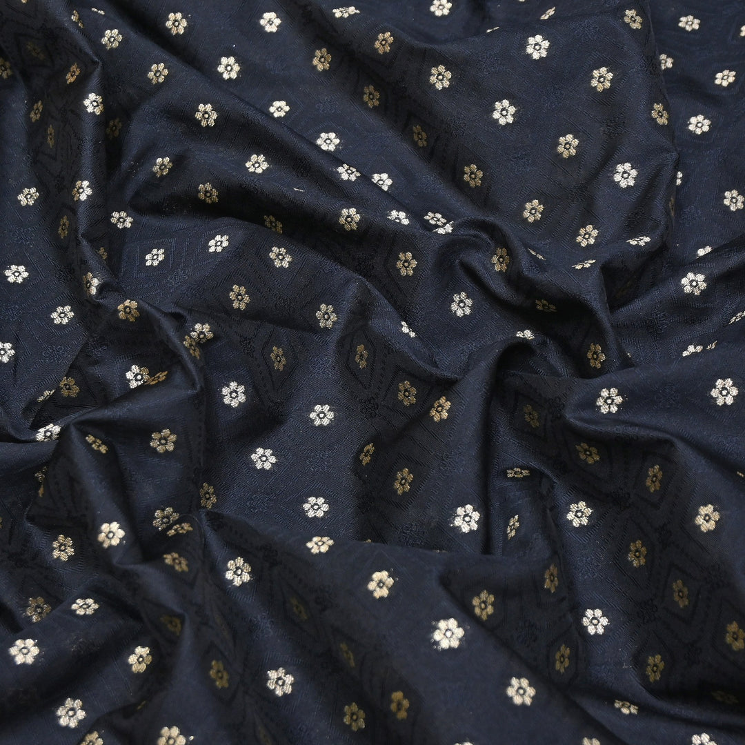 Royal Tanchui Zari Brocade Fabric – Elegant Self Design Traditional Weave Fabric - HAR350-3