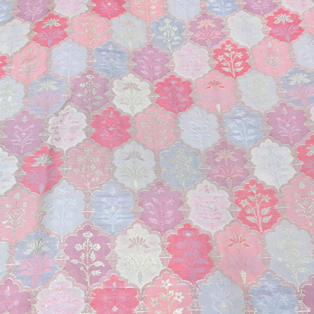 Mughal Rangkat Zari Brocade Fabric – Luxury Designer Brocade Fabric - SS0050-12