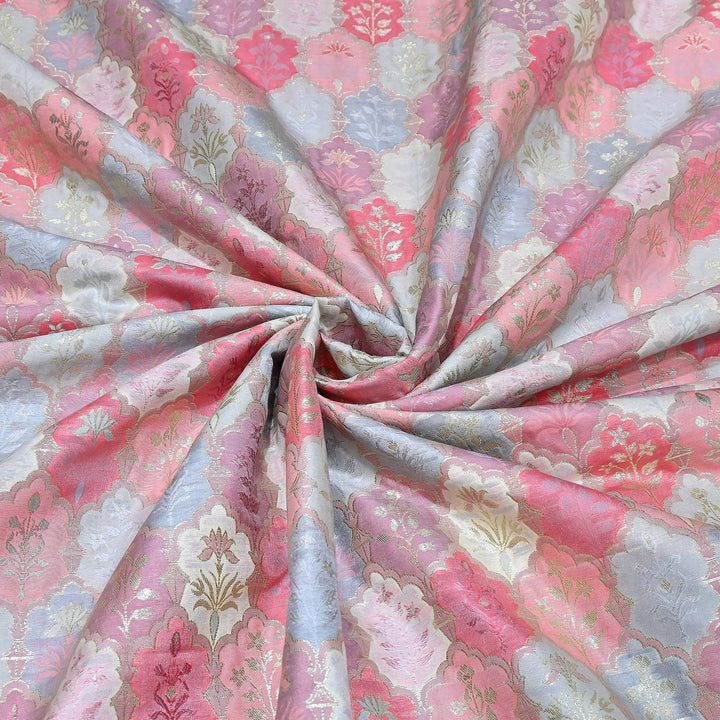 Mughal Rangkat Zari Brocade Fabric – Luxury Designer Brocade Fabric - SS0050-12
