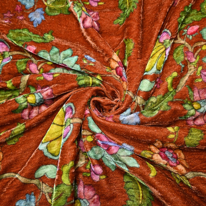 Pure Silk Velvet Digital Printed Fabrics