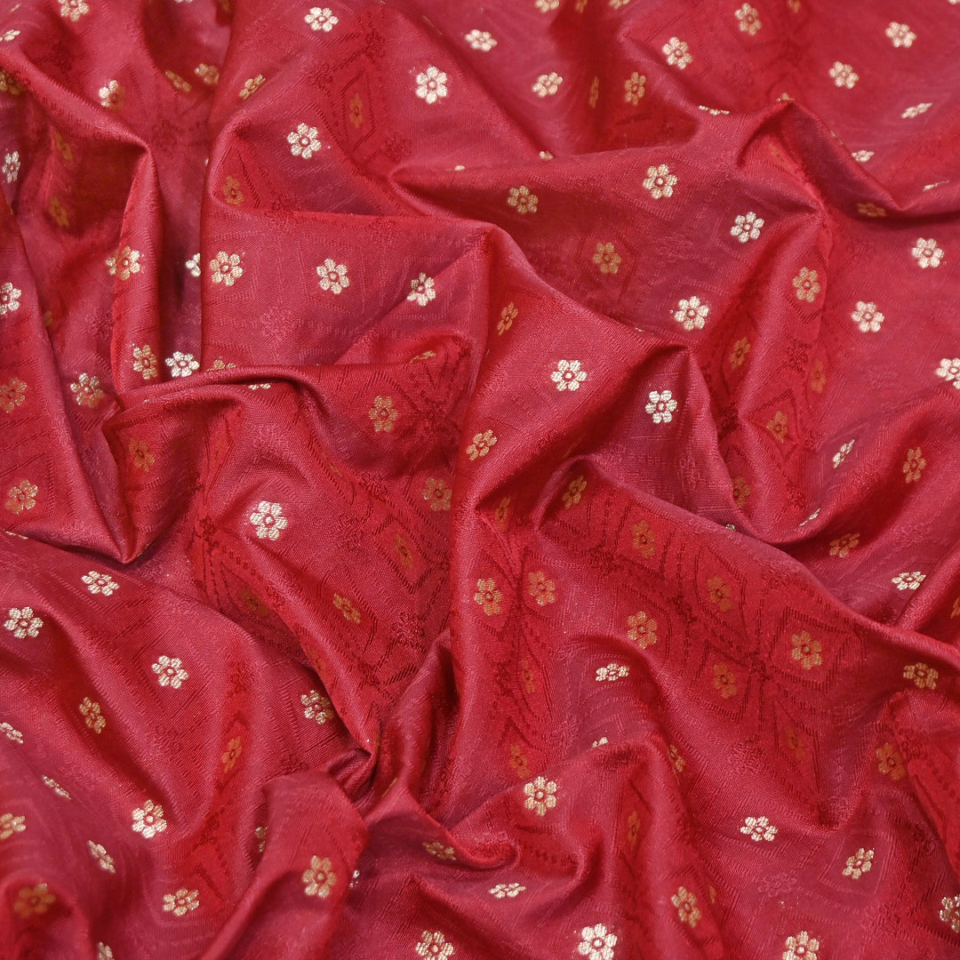 Royal Tanchui Zari Brocade Fabric – Elegant Self Design Traditional Weave Fabric - HAR350-6