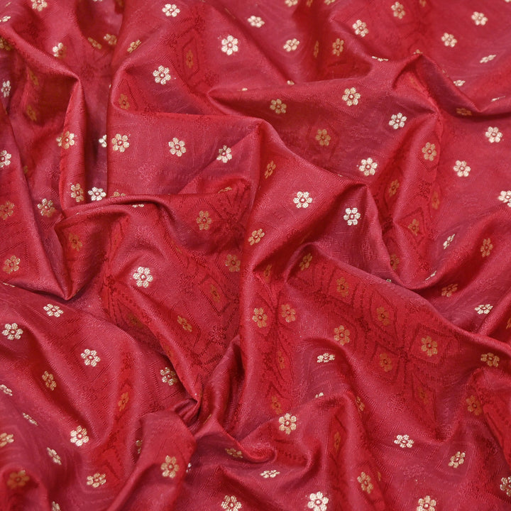 Royal Tanchui Zari Brocade Fabric – Elegant Self Design Traditional Weave Fabric - HAR350-6