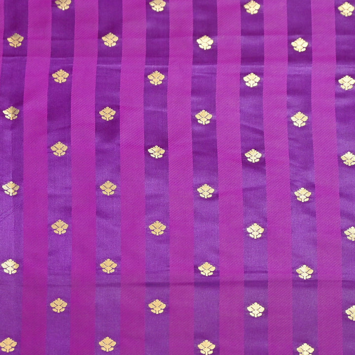 Premium Satin Stripes Zari Jacquard Brocade Fabric | Designer Brocade Fabric | JAC275-4