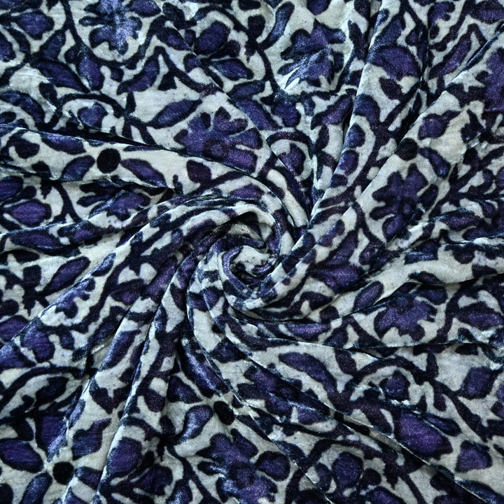 Pure Silk Velvet Digital Printed Fabrics