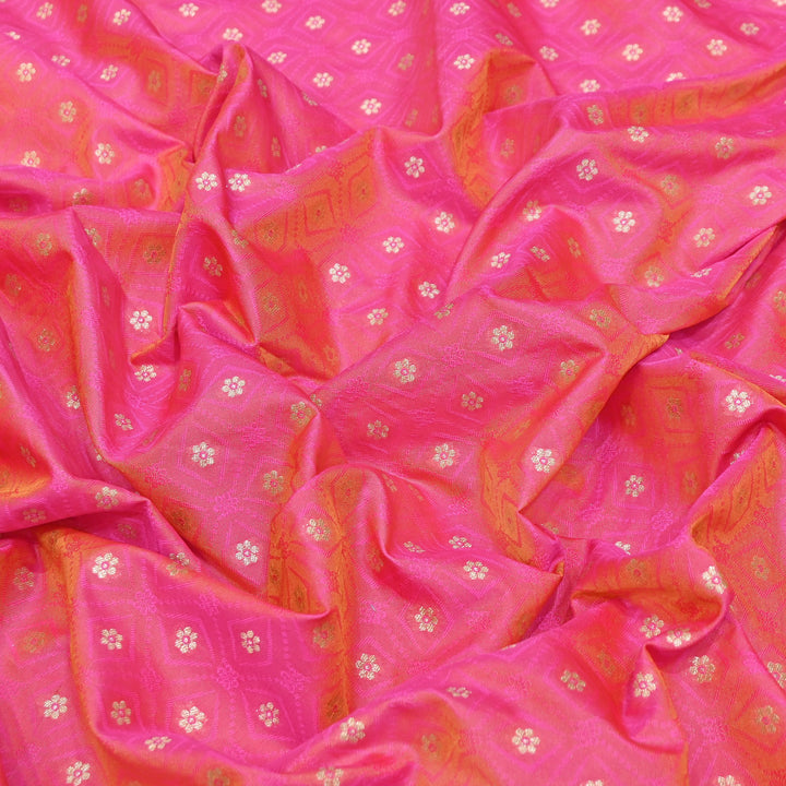 Royal Tanchui Zari Brocade Fabric – Elegant Self Design Traditional Weave Fabric - HAR350-5