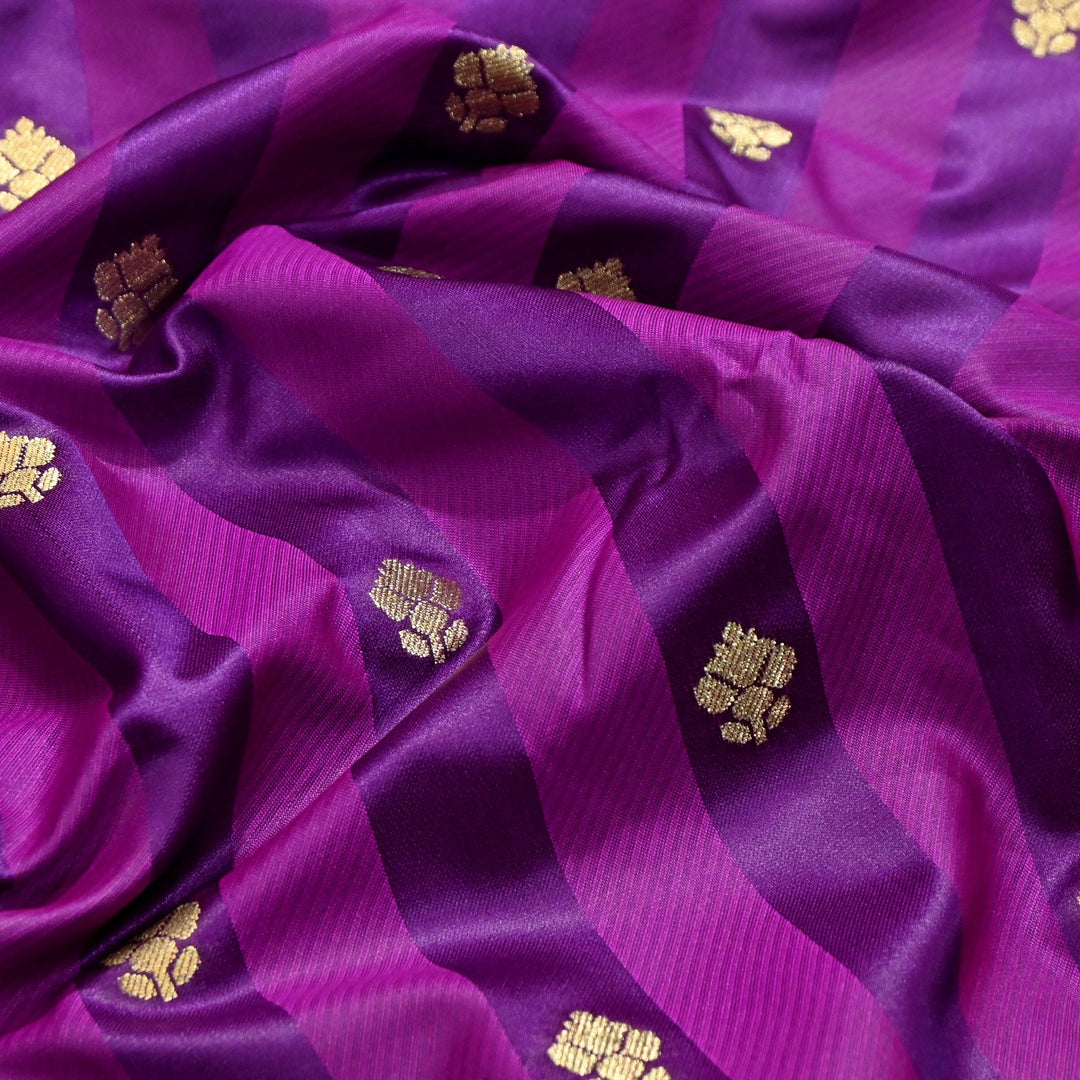 Premium Satin Stripes Zari Jacquard Brocade Fabric | Designer Brocade Fabric | JAC275-4