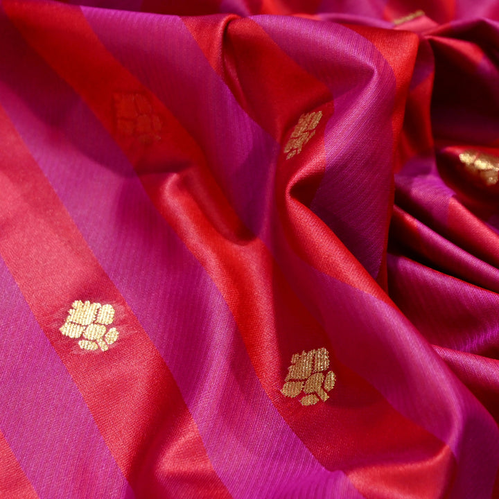 Premium Satin Stripes Zari Jacquard Brocade  Fabric | Designer Brocade Fabric | JAC275-2