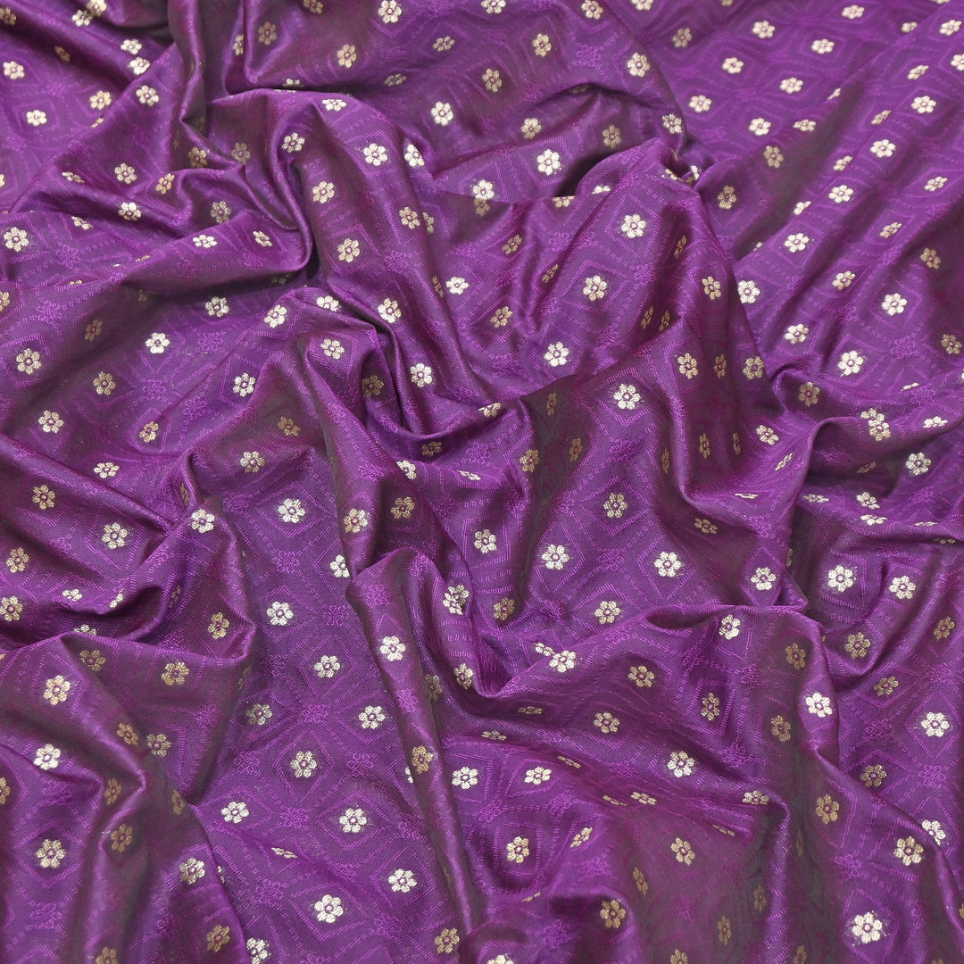 Royal Tanchui Zari Brocade Fabric – Elegant Self Design Traditional Weave Fabric - HAR350-7