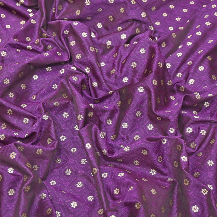Royal Tanchui Zari Brocade Fabric – Elegant Self Design Traditional Weave Fabric - HAR350-7