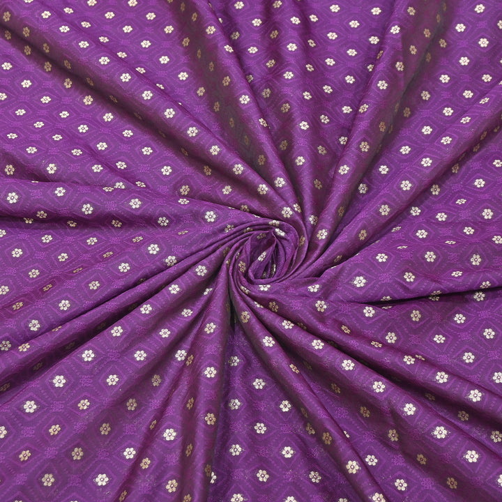 Royal Tanchui Zari Brocade Fabric – Elegant Self Design Traditional Weave Fabric - HAR350-7